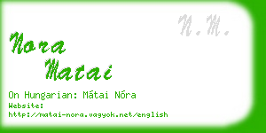 nora matai business card
