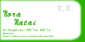 nora matai business card